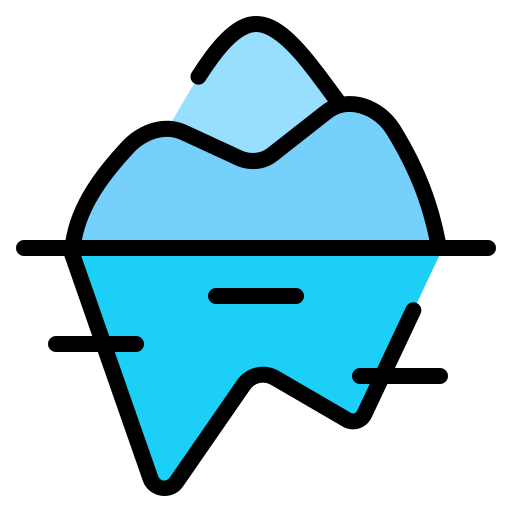 氷山 Generic Outline Color icon