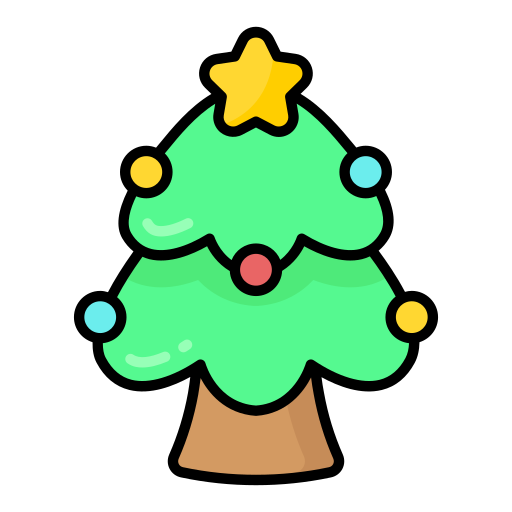 Árbol de navidad Generic Outline Color icono