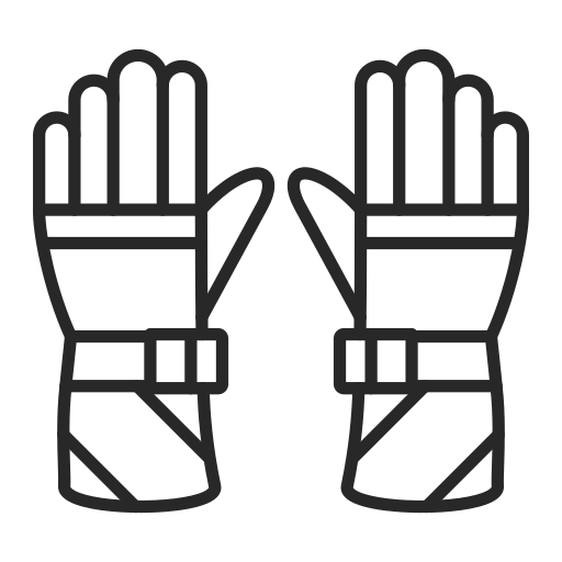 Лыжные перчатки Generic Detailed Outline иконка