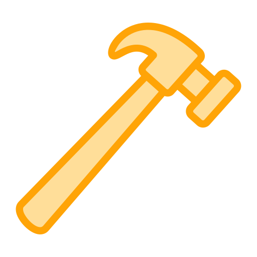 Hammer tool Generic Outline Color icon