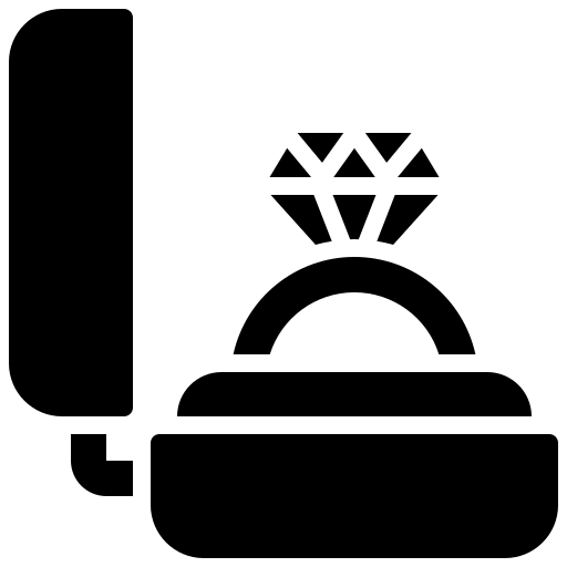 diamentowy pierścionek Generic Glyph ikona