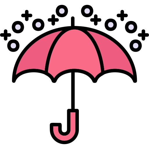 paraguas Generic Outline Color icono