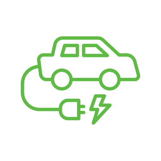Electric Car Generic Outline Color icon