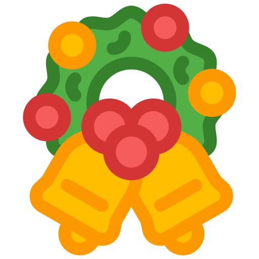 クリスマスリース Generic Outline Color icon