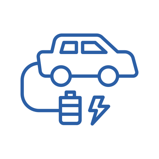 Electric Car Generic Blue icon
