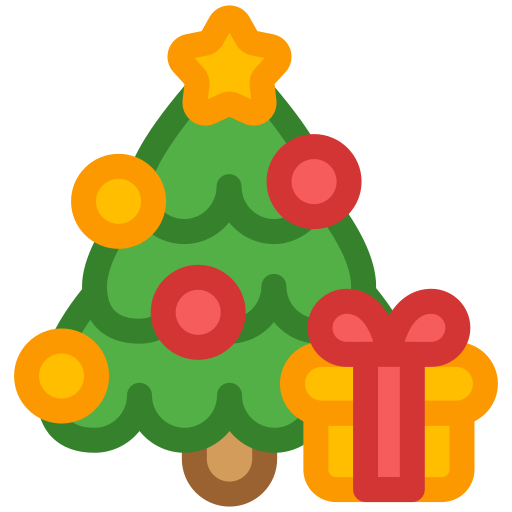 クリスマスツリー Generic Outline Color icon