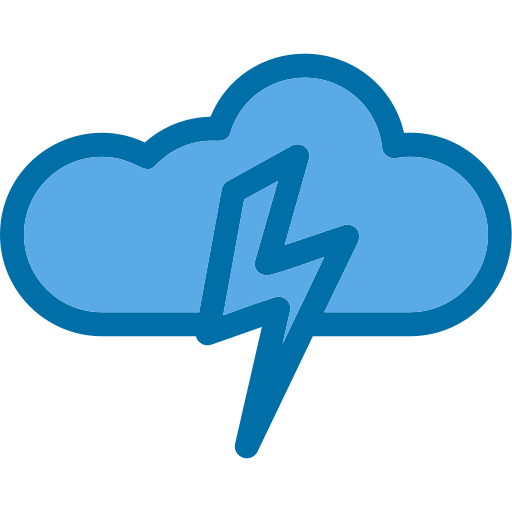 Thunderbolt  Generic Blue icon