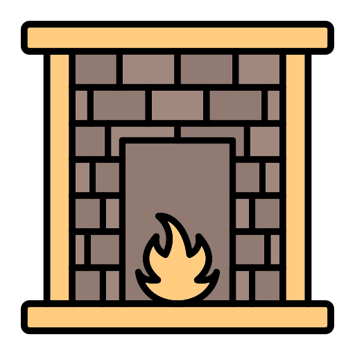 Fire Place Generic Outline Color icon