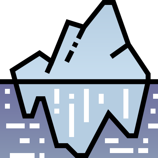 Iceberg  Pixelmeetup Lineal Color icon