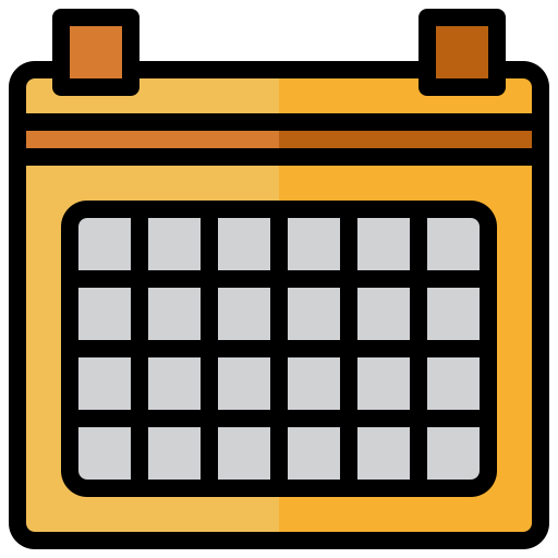 カレンダー Surang Lineal Color icon