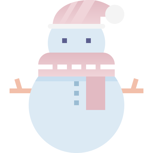 Snowman Pixelmeetup Flat icon