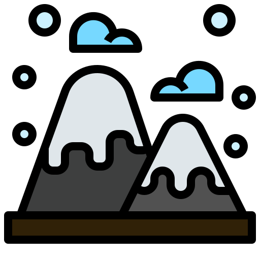 Mountains Surang Lineal Color icon