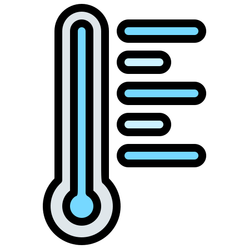 Thermometer Surang Lineal Color icon