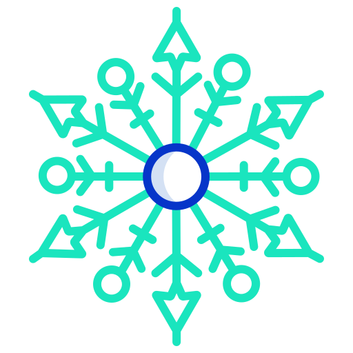 Snowflake Icongeek26 Outline Colour icon