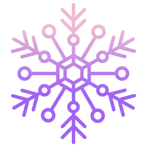sneeuwvlok Icongeek26 Outline Gradient icoon