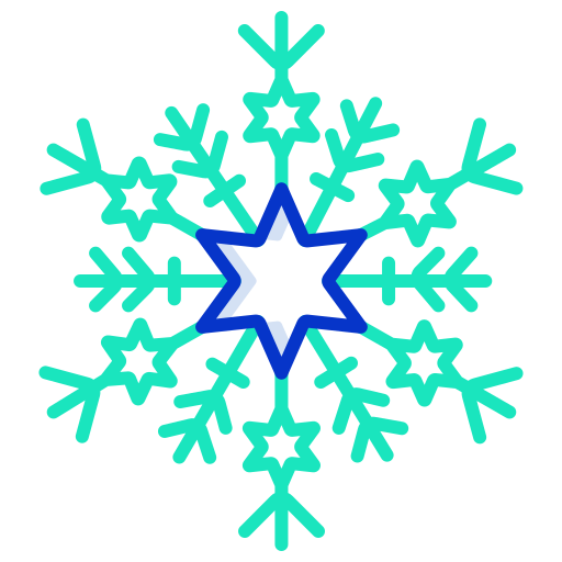 sneeuwvlok Icongeek26 Outline Colour icoon