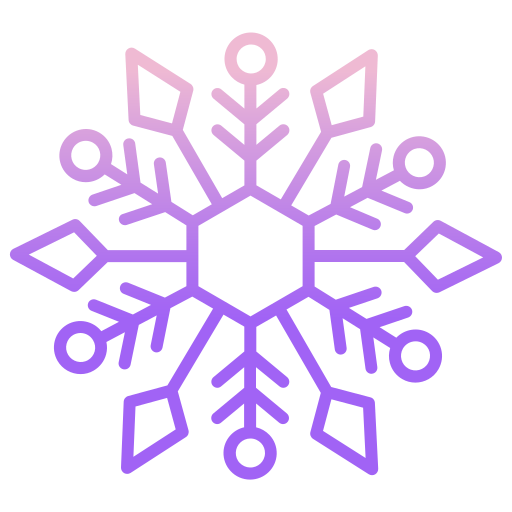 płatek śniegu Icongeek26 Outline Gradient ikona