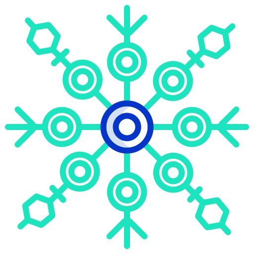 copo de nieve Icongeek26 Outline Colour icono