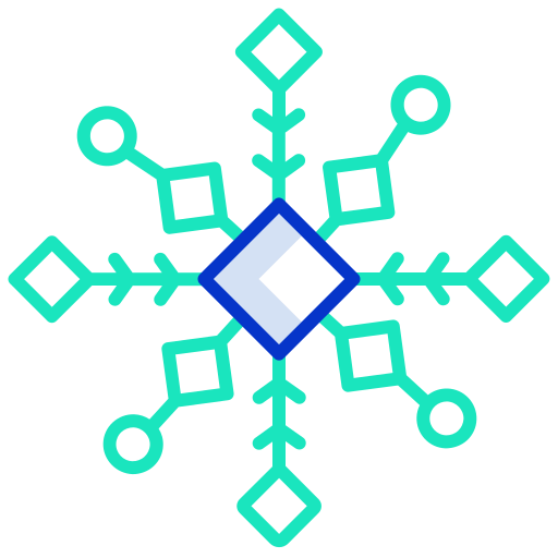 copo de nieve Icongeek26 Outline Colour icono