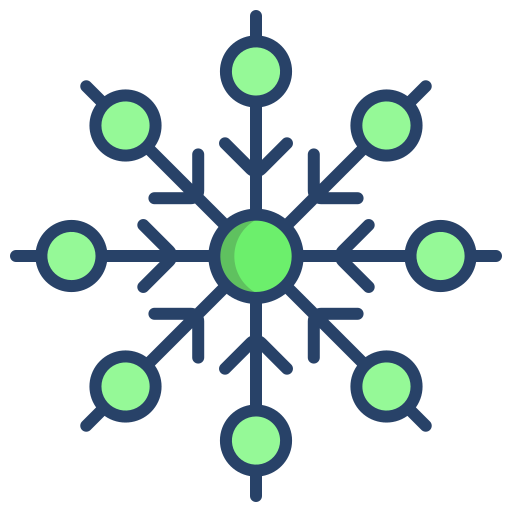 Snowflake Icongeek26 Linear Colour icon