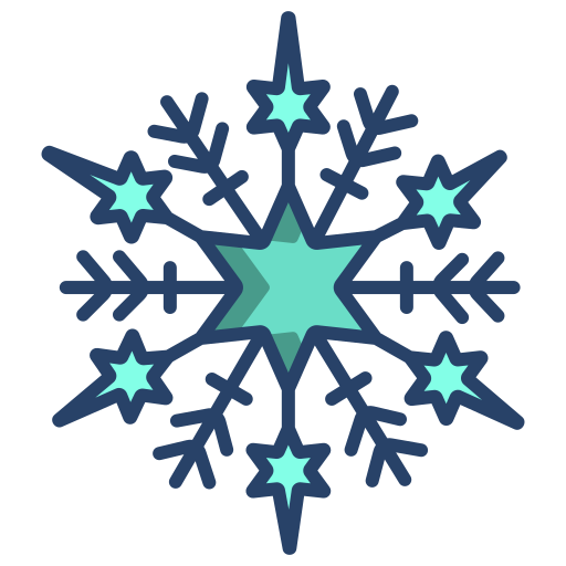 sneeuwvlok Icongeek26 Linear Colour icoon
