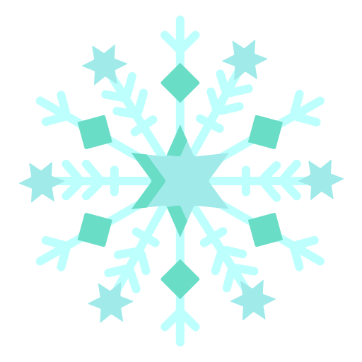 sneeuwvlok Icongeek26 Flat icoon
