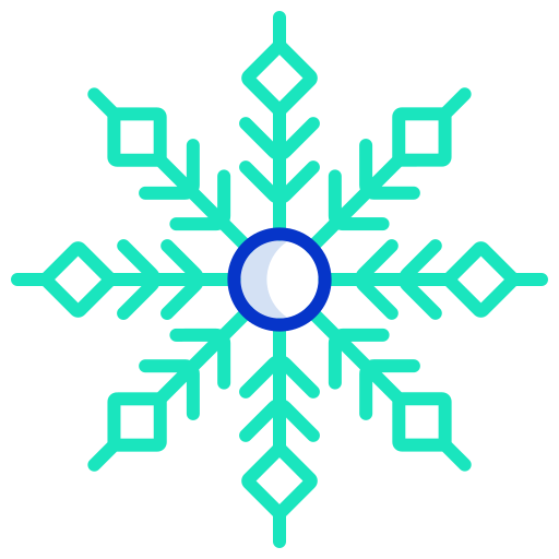 płatek śniegu Icongeek26 Outline Colour ikona