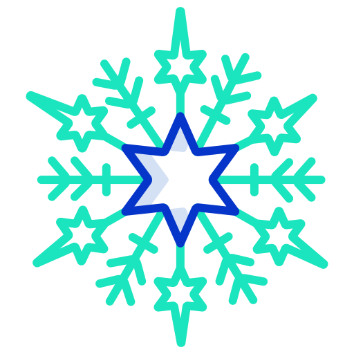 Snowflake Icongeek26 Outline Colour icon