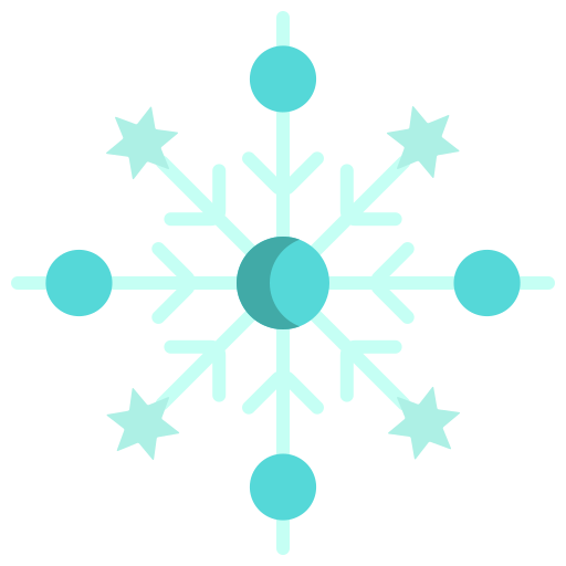 sneeuwvlok Icongeek26 Flat icoon