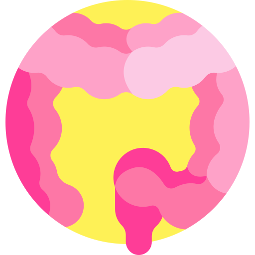 intestino grueso Detailed Flat Circular Flat icono