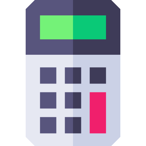 rekenmachine Basic Straight Flat icoon