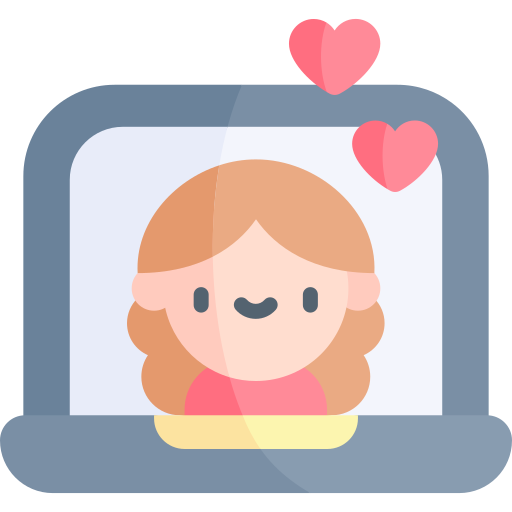 Online dating Kawaii Flat icon