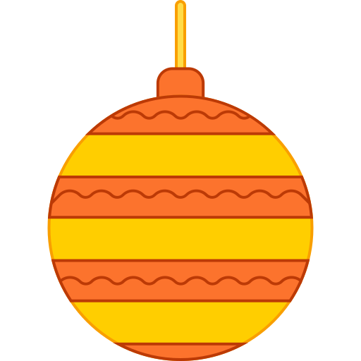 クリスマスボール Generic Thin Outline Color icon