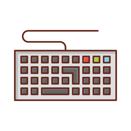 Keyboard Generic Outline Color icon