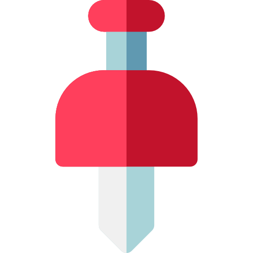 Pushpin Basic Rounded Flat icon