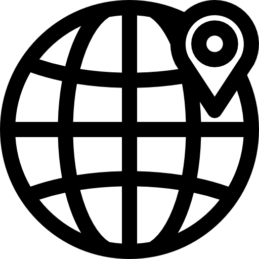 carte du monde Basic Rounded Lineal Icône