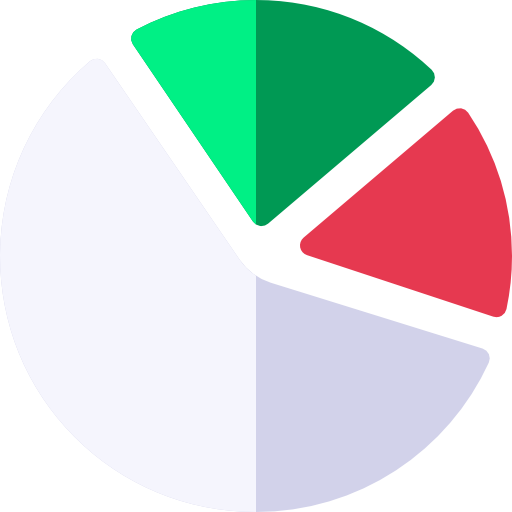 gráfico de pizza Basic Rounded Flat Ícone