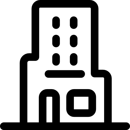 Небоскреб Basic Rounded Lineal иконка