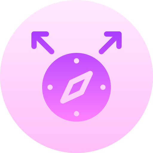 bussola Basic Gradient Circular icona