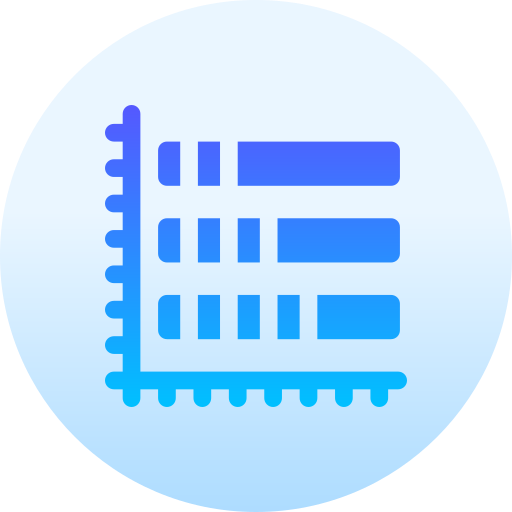 막대 차트 Basic Gradient Circular icon