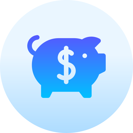 Piggy bank Basic Gradient Circular icon