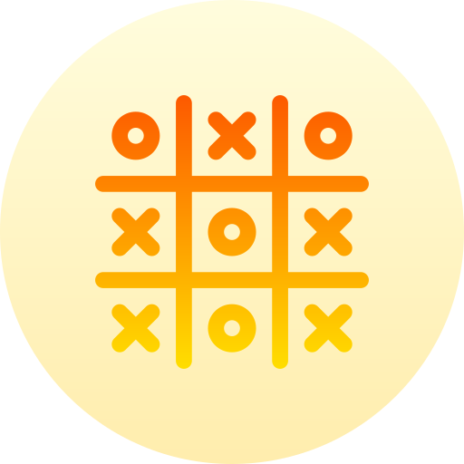 kółko i krzyżyk Basic Gradient Circular ikona