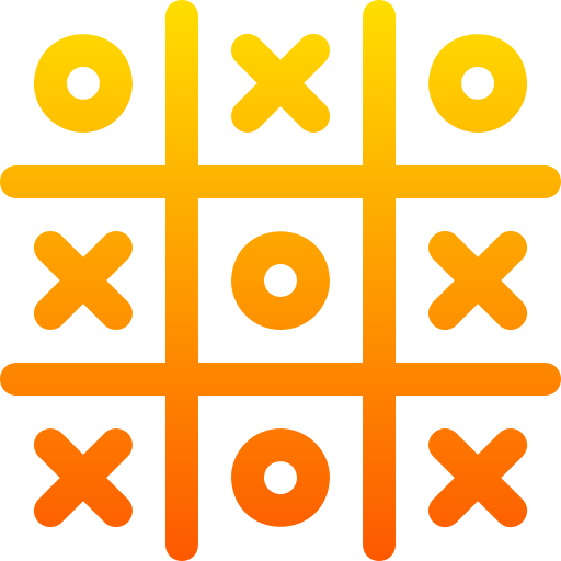 tic tac toe Basic Gradient Lineal color icono