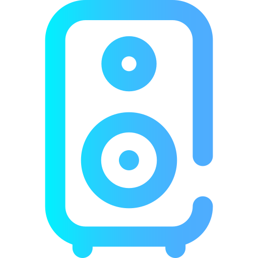 Speaker Super Basic Omission Gradient icon