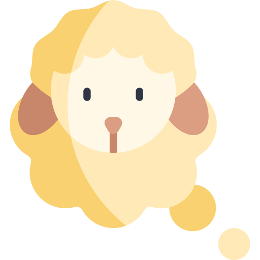 owce Kawaii Flat ikona