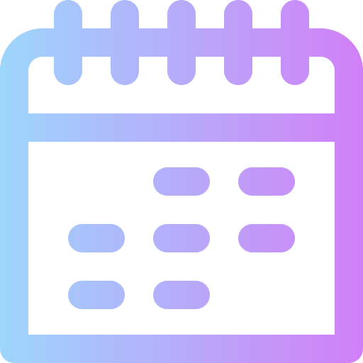 calendario Super Basic Rounded Gradient icono