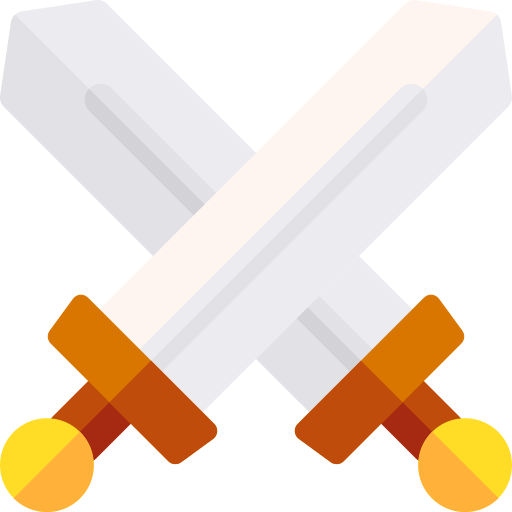 Épées Basic Rounded Flat Icône