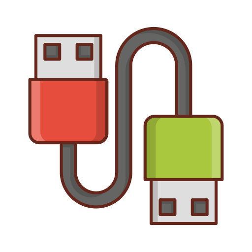 cable usb Generic Outline Color icono