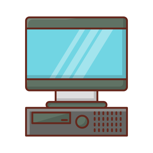 Desktop computer Generic Outline Color icon