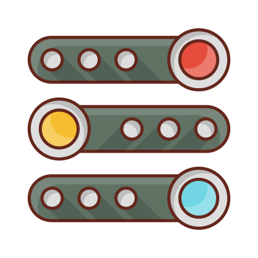 deslizadores Generic Outline Color icono